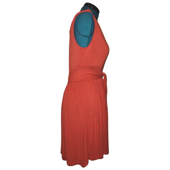PLENTY by Tracy Reese Dress Persimmon V Neck Joanne Jersey Fit & Flare Sz L - Picture 4 of 6